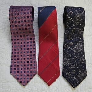 Brooks Brothers Red, Blue, and Black Tie Trio